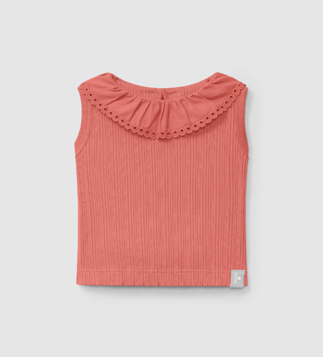 Snug - canotta millerighe corallo