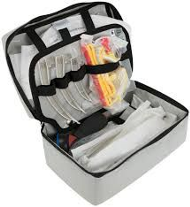 AEROcase® - Case Modultasche Intubation, Raster 4x3, Höhe 9 cm, Material Plane gelb/grau