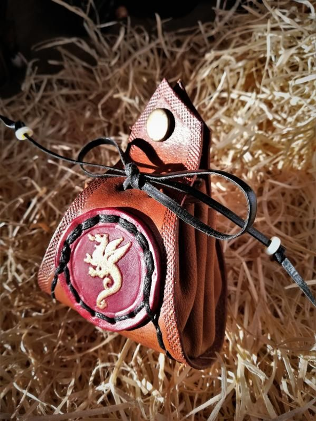 Bourse médiévale Pérouges marron