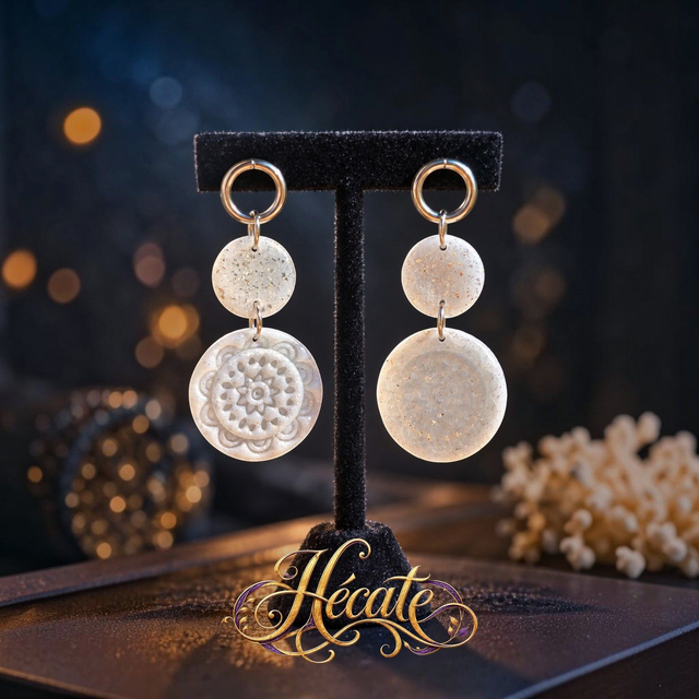 Boucles d'oreilles Mandala Lunaire