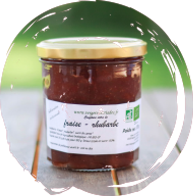 Confiture de fraise-rhubarbe pot de 370 g