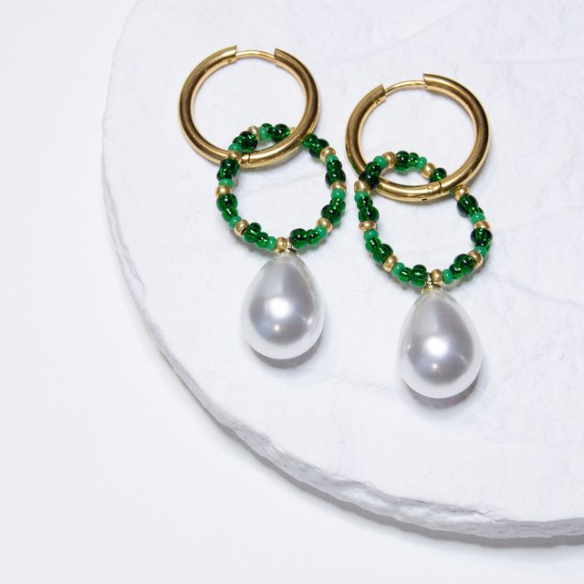 Pearls & Beads (zelena)