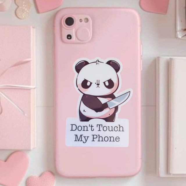 Sticker Don’t Touch My Phone Panda