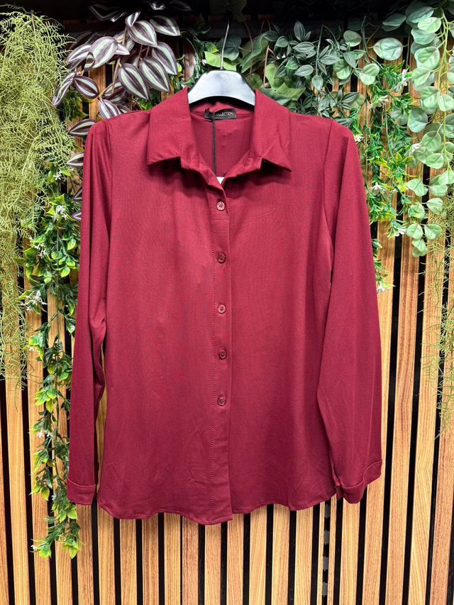 Blouse tricot bordeaux