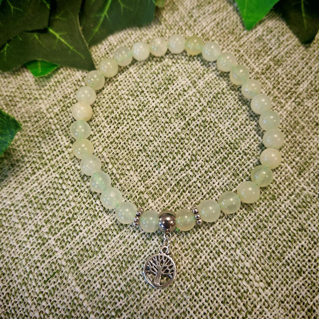 Bracelet 6mm jade de chine arbre