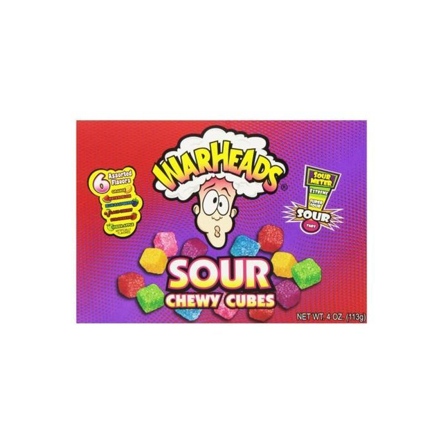 Warheads Sour Chewy Cubes Theatre Box