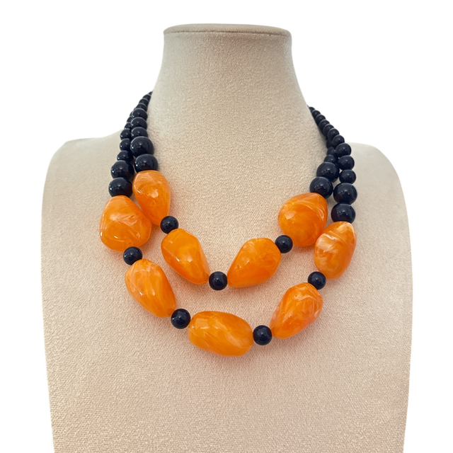 Collana orange&amp;black