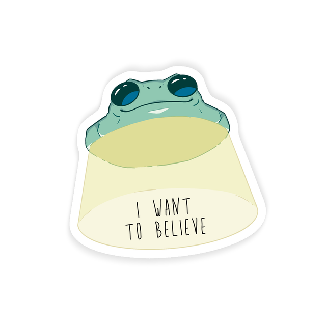 I WANT TO BELIEVE vinyl sticker