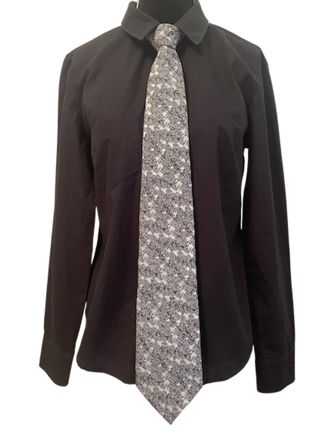 Cravate homme grise à motif Jacquard 145 cm