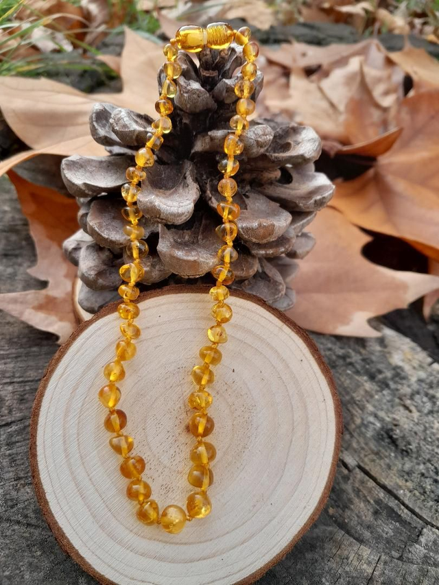 Collier bébé Ambre miel