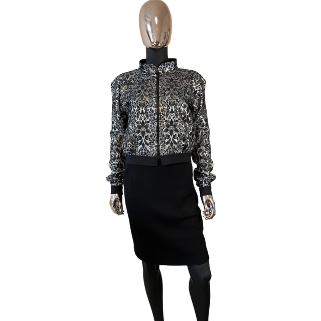 Cropped Blouson + Pencil Skirt