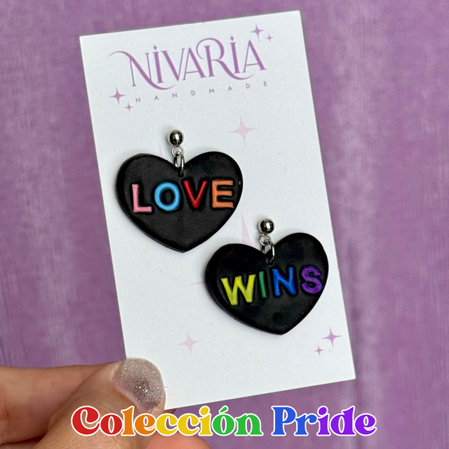 Pendientes Pride | Love Wins | SOLIDARIOS
