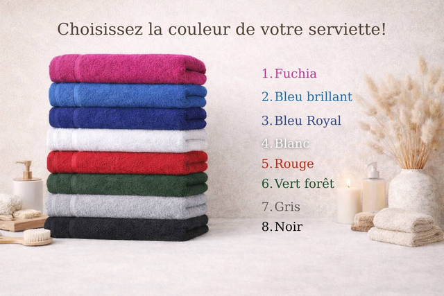 Serviette de Bain personnalisée  - 100% Coton