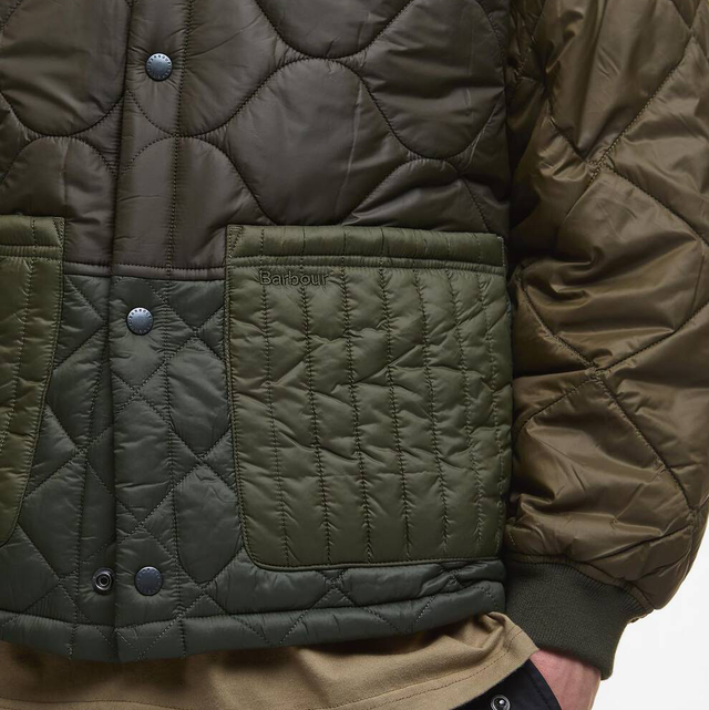 Barbour Cording Quilted Jacket Army Green