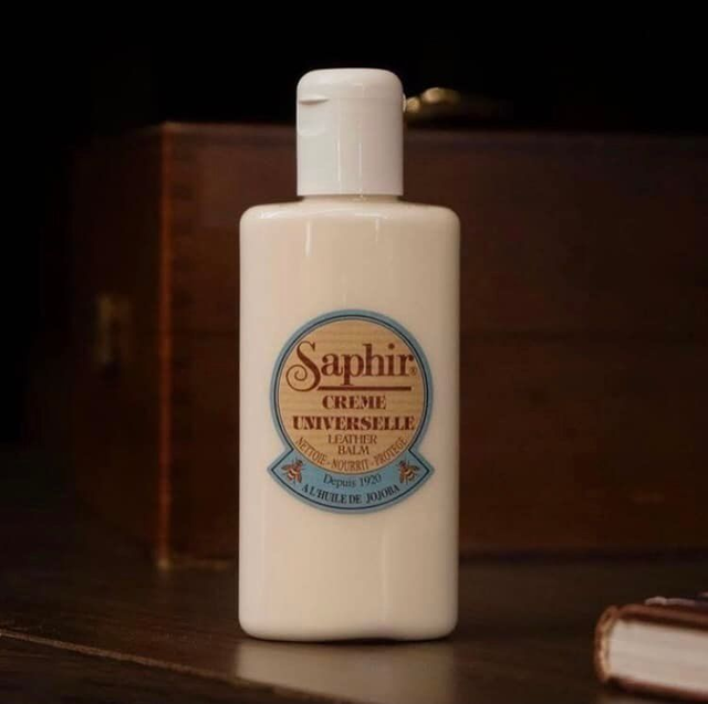 SAPHIR BEAUTE DU CUIR - CREME UNIVERSELLE (LEATHER BALM CREAM) - 150ml Neutral or Black and 500ml or 1000ml Neutral