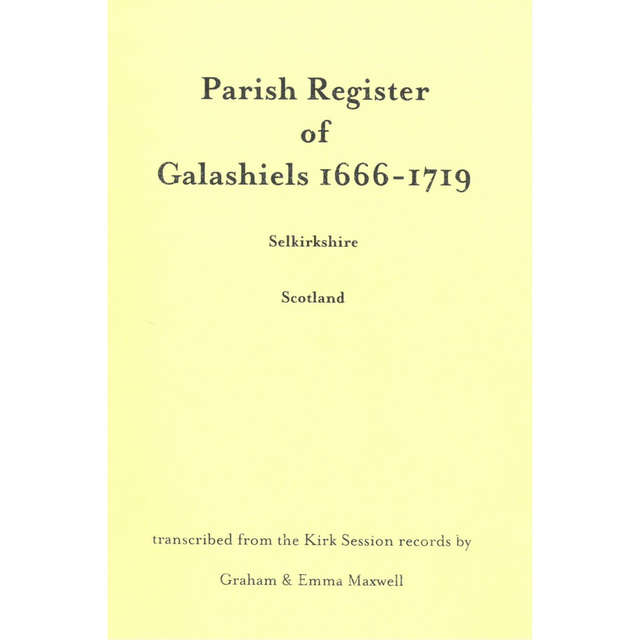 Galashiels, Selkirkshire Parish Register 1666-1719
