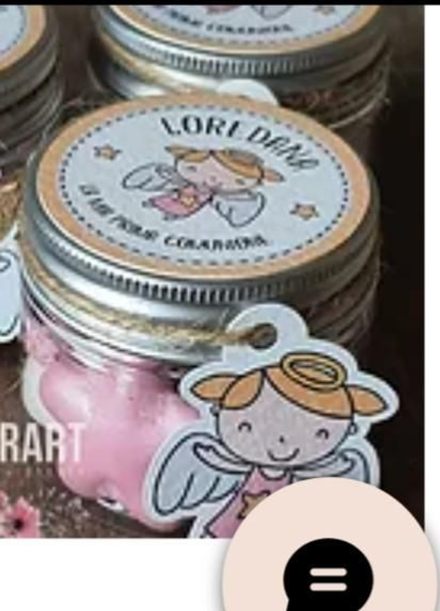 Vasetto vetro confetti