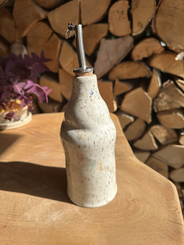 Keramik Öl- & Essigflasche mit Ausgießer