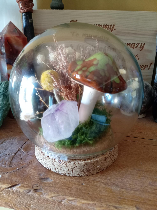 Amethyst and Brown Mushroom Orb