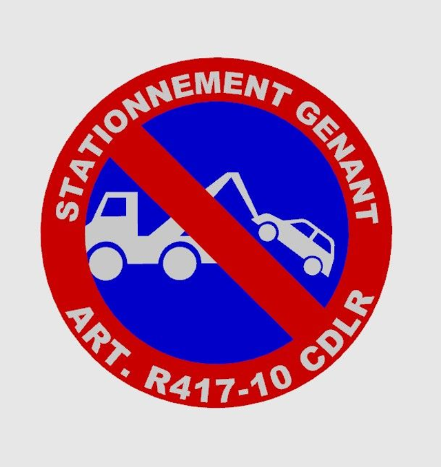 Panneau prescription B6a1 - Stationnement Gênant