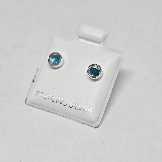 Seconds: 925 Tiny Sterling Silver Seaglass Stud Earrings – 5mm