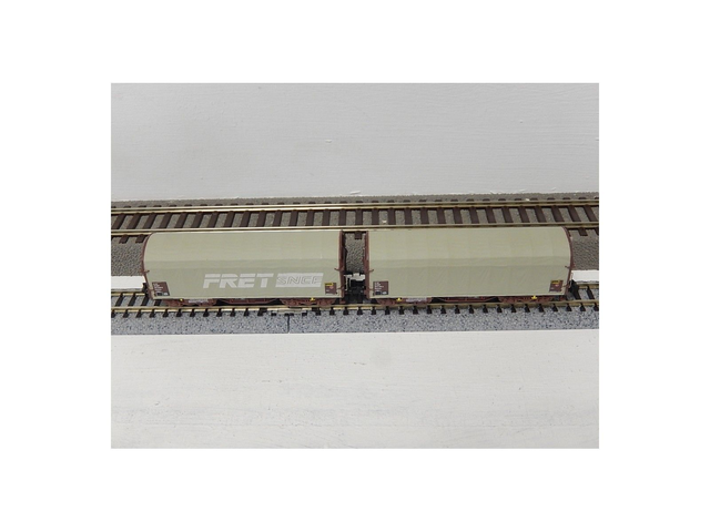 2 wagons bachés Frêt SNCF Modellbahn Union MU36010-A N