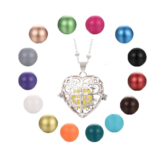 Collana Chiama Angeli Un Dolce Suono Trasmette Serenità Pendente Cuore e fiori dell’angelo Custode  in acciaio e lega di bronzo placcato Oro Bianco