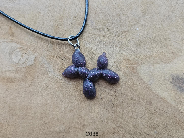 Ballonhondje Black Pink (C038)