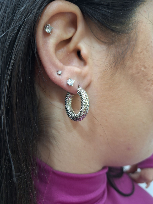 Cerchi Bombati Martellati - Argento 925