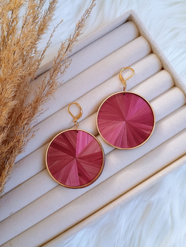 Boucles d'oreilles RONDE Éventail