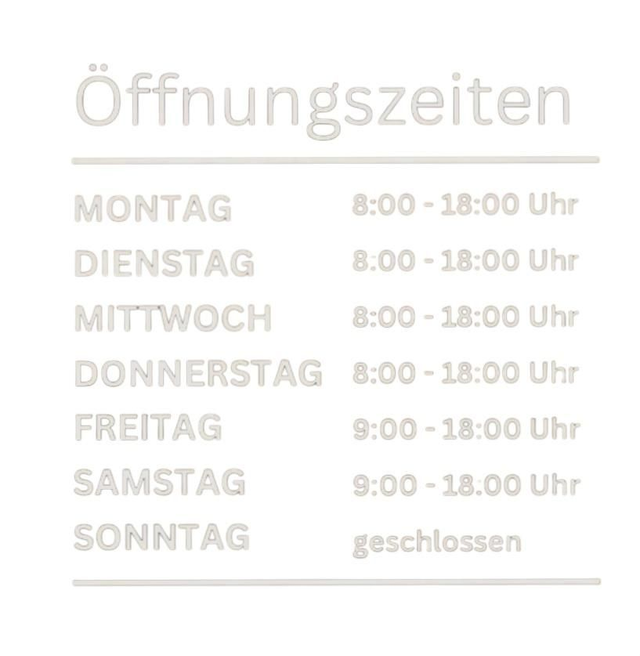 Öffnungszeiten Aufkleber 