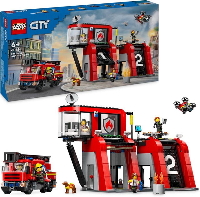 LEGO® City 60414 Feuerwehrstation mit Drehleiterfahrzeug