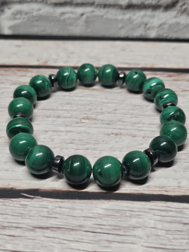 Bracelet en Malachite – 10 mm