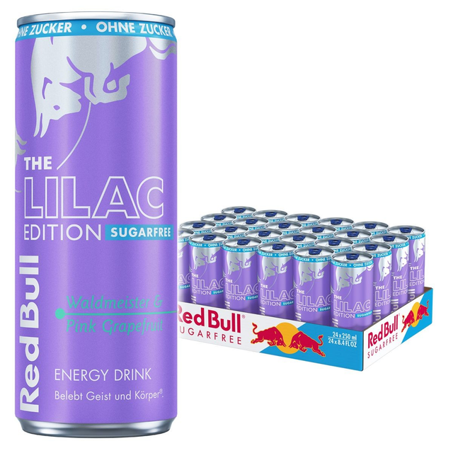 DPG Red Bull The Lilac Edition Waldmeister & Pink Grapefruit Sugarfree Ds. 0,25l (24 x 0,25 L)
