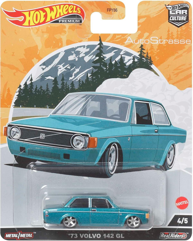 Hot Wheels Premium AutoStrasse - '73 Volvo 142 GL in Grünmetallic