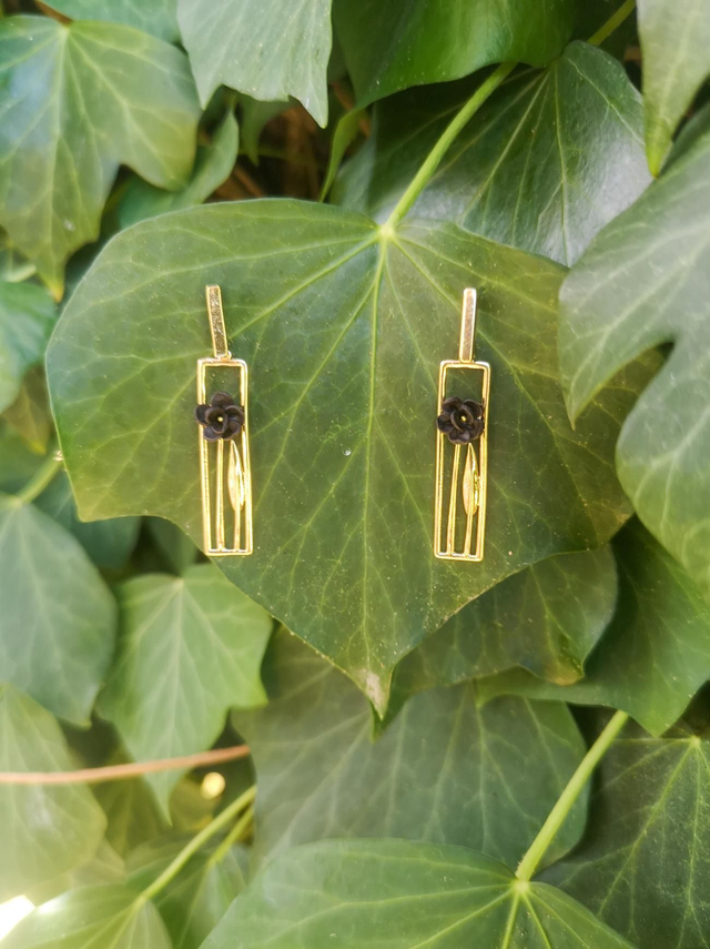 Collection Florale Songe nocturne - Boucles d'oreilles Odile