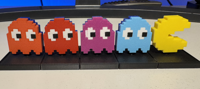 Pacman 8-bit 3D decorating Peace - Mechanical flip