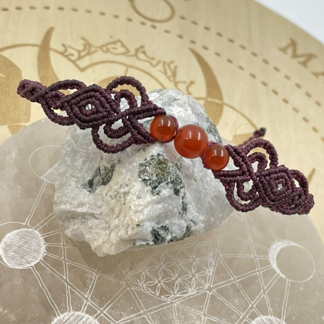 Bracelet ÉGÉRIE agate rouge