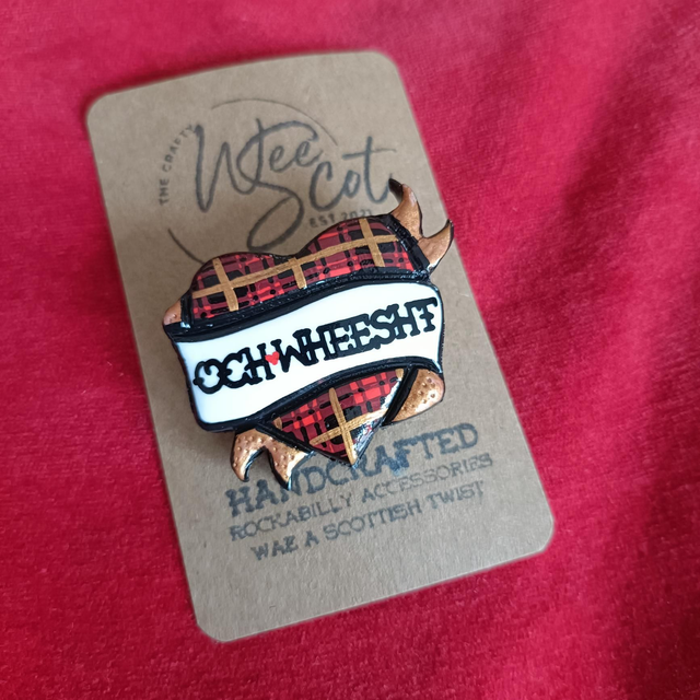 Och Wheesht Single Heart Brooch