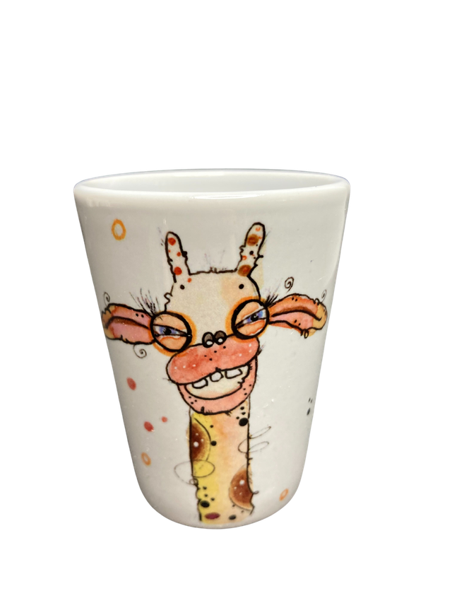 Schnapsglas Keramik "Grinse-Giraffe"