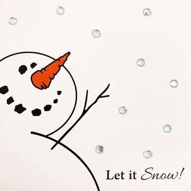 Snowman Drawing Diamantes