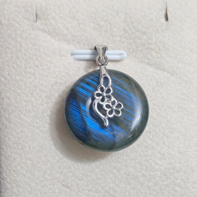 Pendentif donut labradorite
