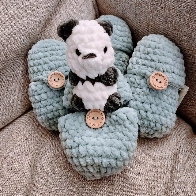 Handmade Crochet Panda Pocket Pet – Mini Plush in Crocheted Egg