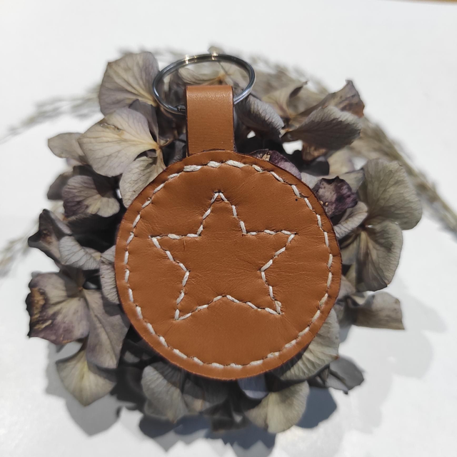 Porte clés Étoile en cuir 