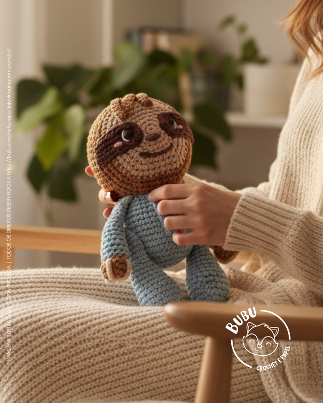 Preguicinha em Amigurumi