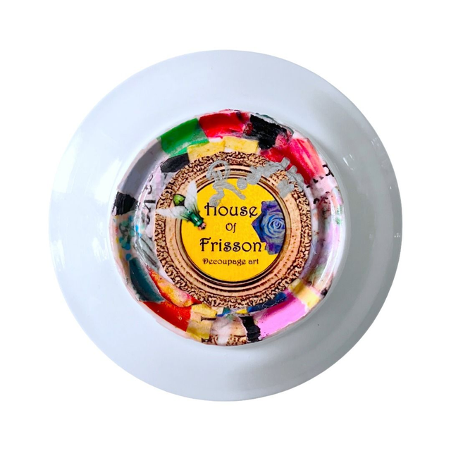 "I'm Filthy Rich" Blue Upcycled Trinket Dish - House of Frisson