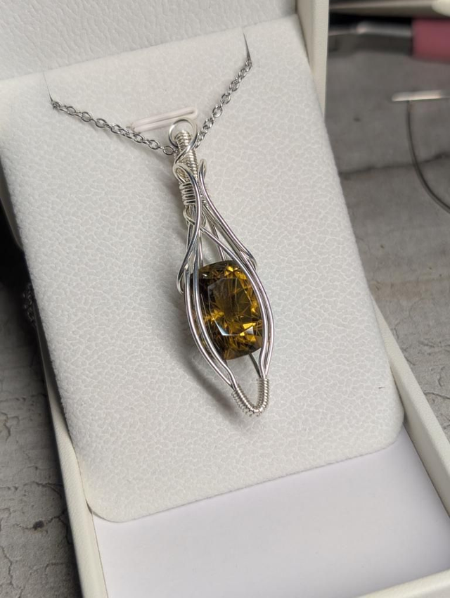 Pendentif Citrine et Argent 925