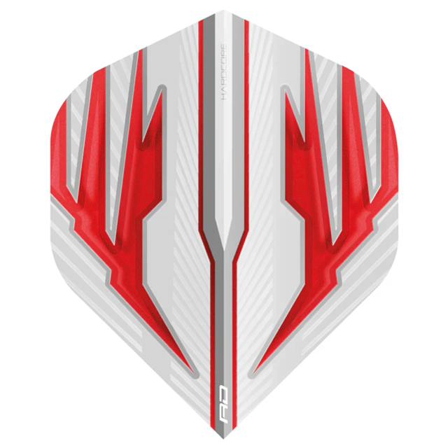 RED DRAGON HARDCORE RADICAL WHITE &amp; RED DART FLIGHTS