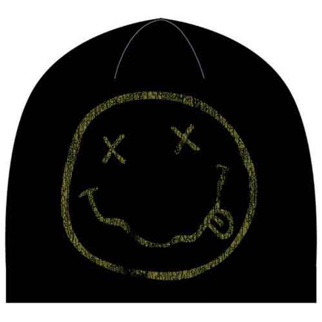 NIRVANA UNISEX BEANIE HAT: HAPPY FACE