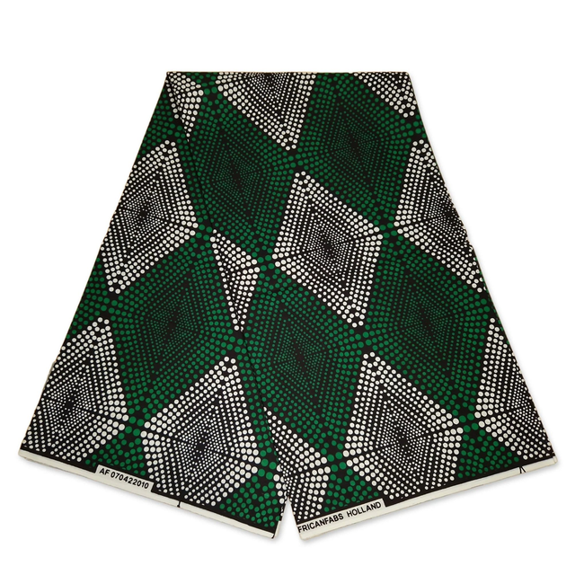African print 002 Holland Green diamonds (3,4m)